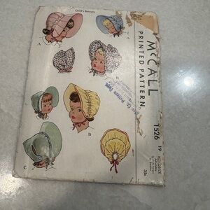 Vintage McCall Child's Bonnet Pattern